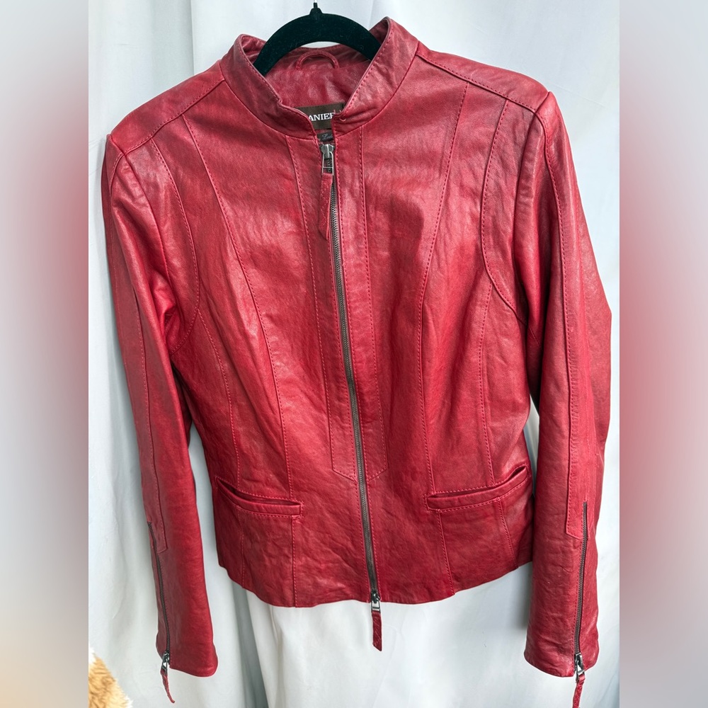 Daniel Cherry Red leather jacket